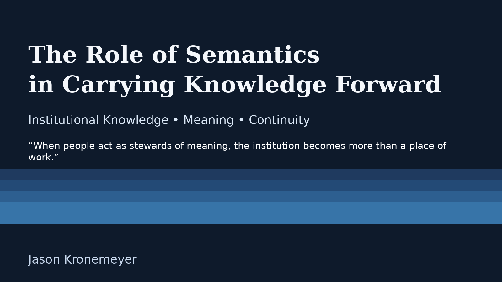 Institutional knowledge and semantics concept illustration